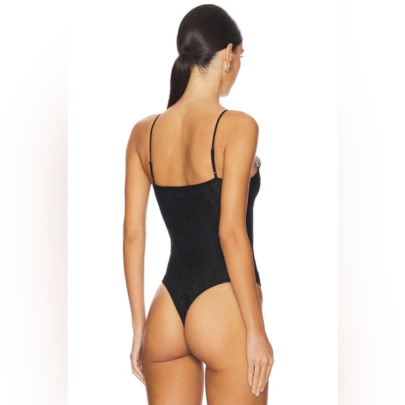 NWT Allsaints Women's Tops Monica Lace Bodysuit Black UK 6 / US 2 - Picture 6 of 8